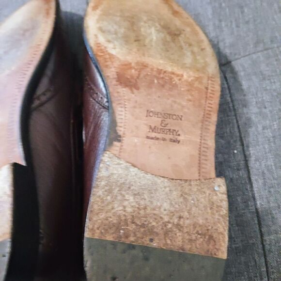 Johnston & Murphy Mens SZ 8.5M Loafer Tassle Wingtip - Picture 6 of 10